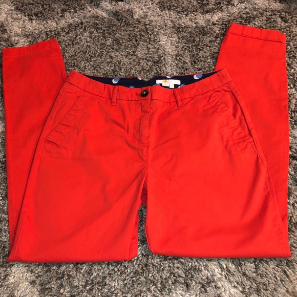 Boden Red Rachel Chino Pants | Size US 8R - Picture 3 of 8